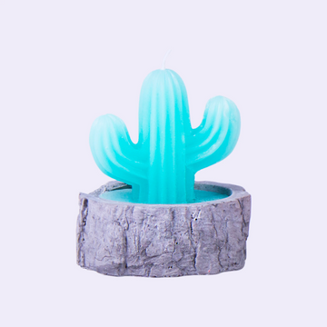 Lazy Dayz Cactus Candle in Concrete Pot